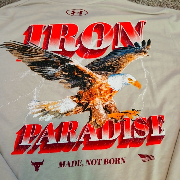 Under Armour Project Rock "Iron Paradise" Long Sleeve Shirt Men's Size Small - Picture 6 of 7